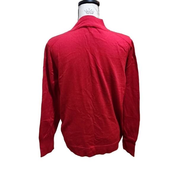 Riley & Rae Ladies Size XL Ruby Mockneck Knit Sweater with Plaid Neck Bow - Picture 4 of 8